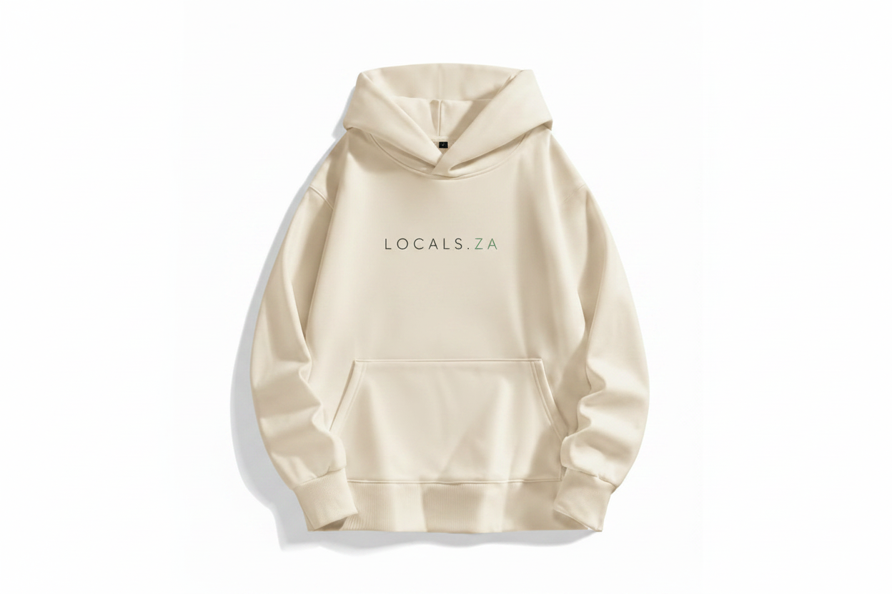 Beige hoodie front