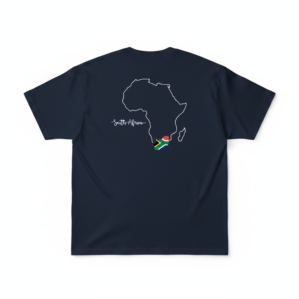 Navy shirt - white outline