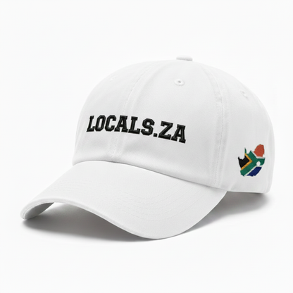 White Locals.ZA Cap - Black Stitching